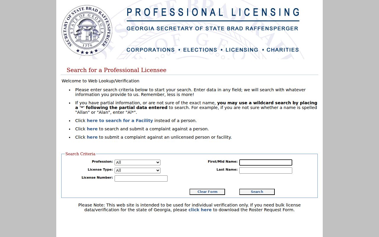 McDonough people directories in Georgia professional license verification